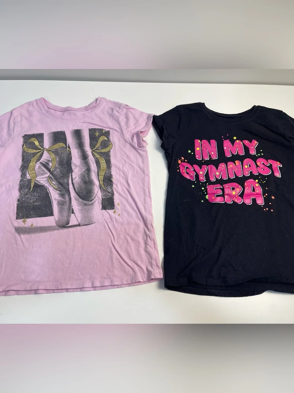 The Children’s Place. - Kids Pink Graphic Tee - Dreamer Floral Bow Design size 8